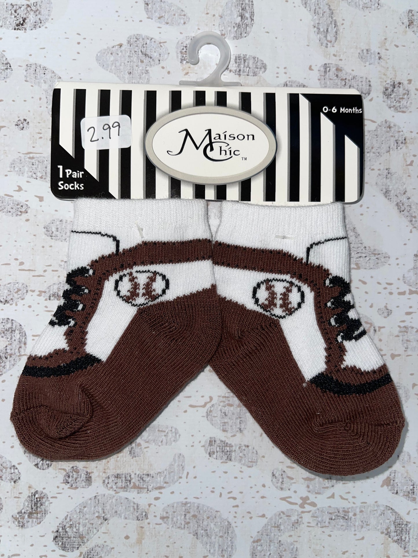 Maíson Chíc Brown Baseball Socks