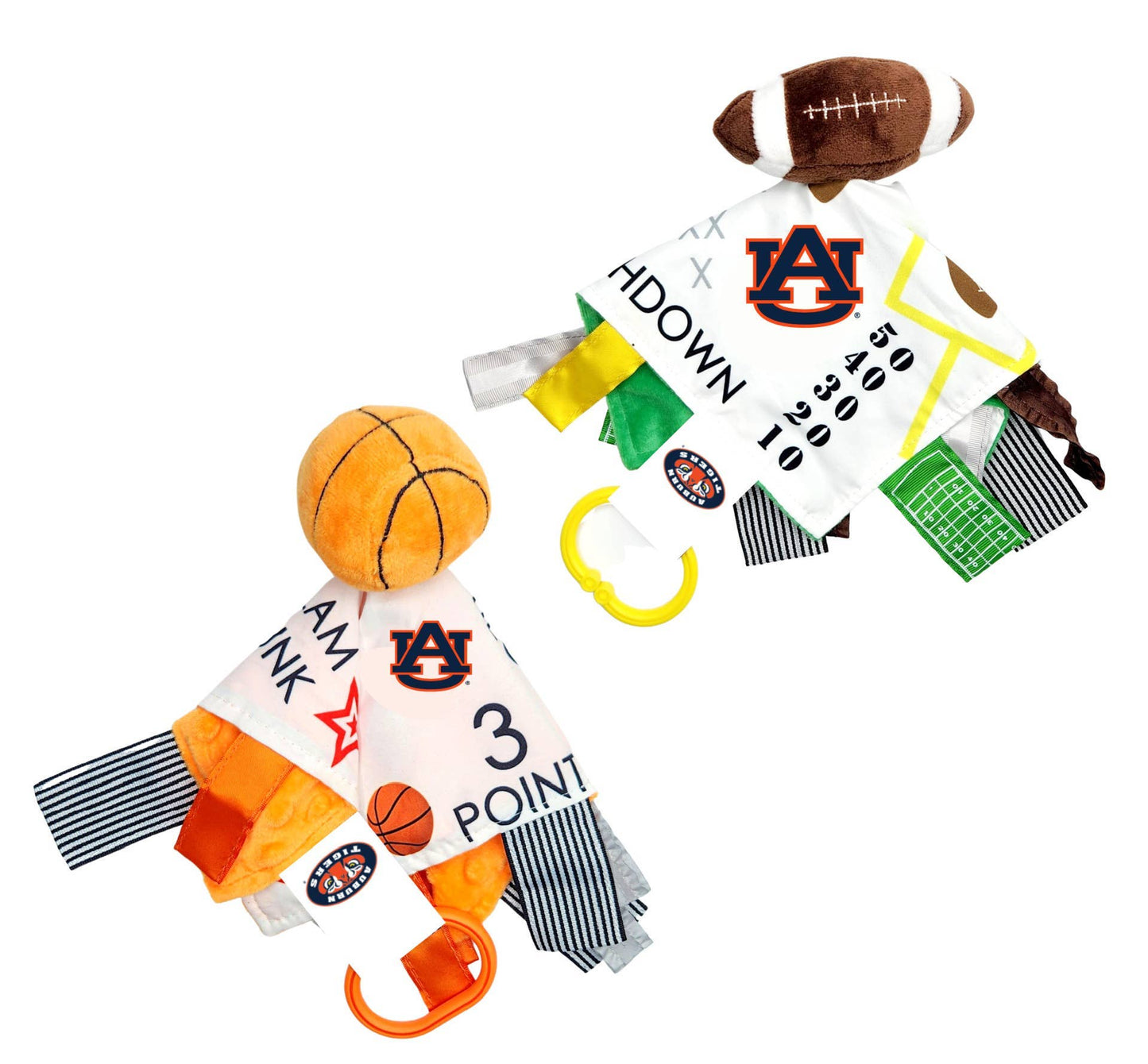 Auburn Tigers Stroller Tag Toy Learning Lovey