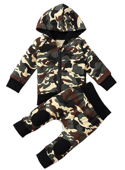 Camouflage Baby Hooded Jacket and Pants