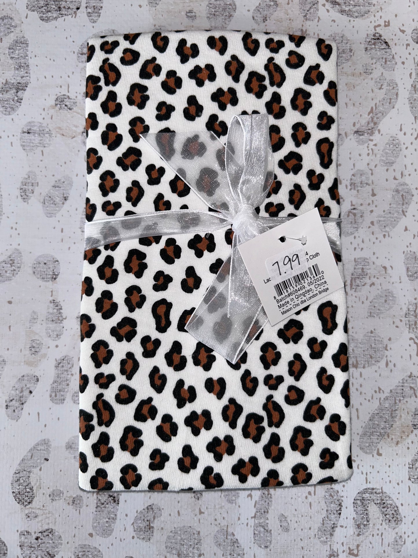 London Bridge Leopard Burp Cloth