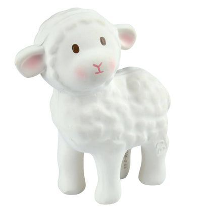 Bahbah the Lamb Organic Rubber Teether, Rattle & Bath Toy