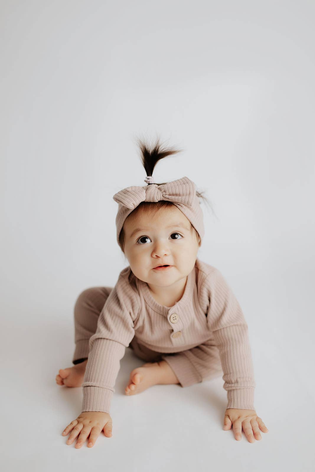 Baby Ribbed Playsuit with Pockets and Bow