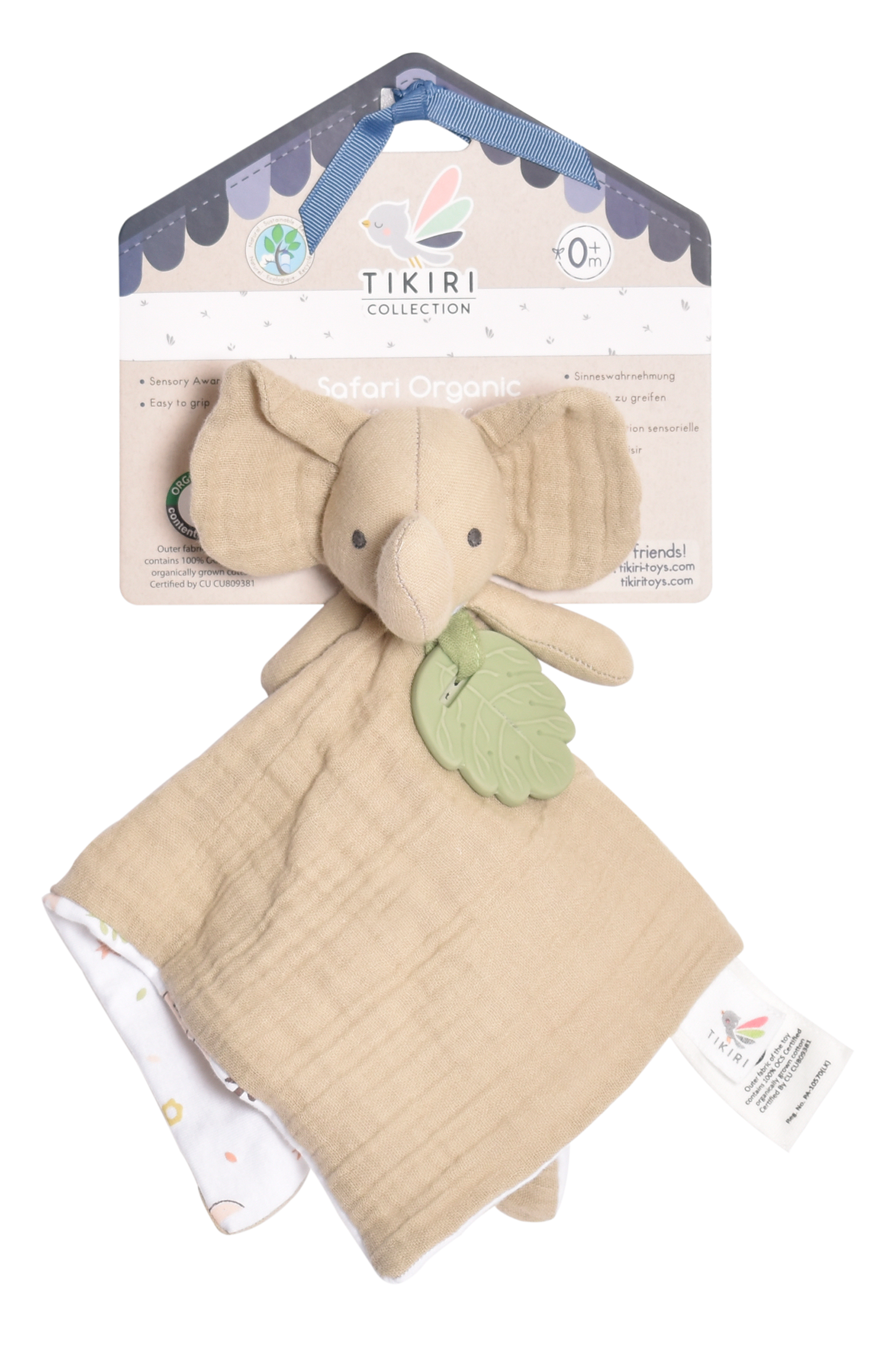 Safari Organic Elephant Comforter