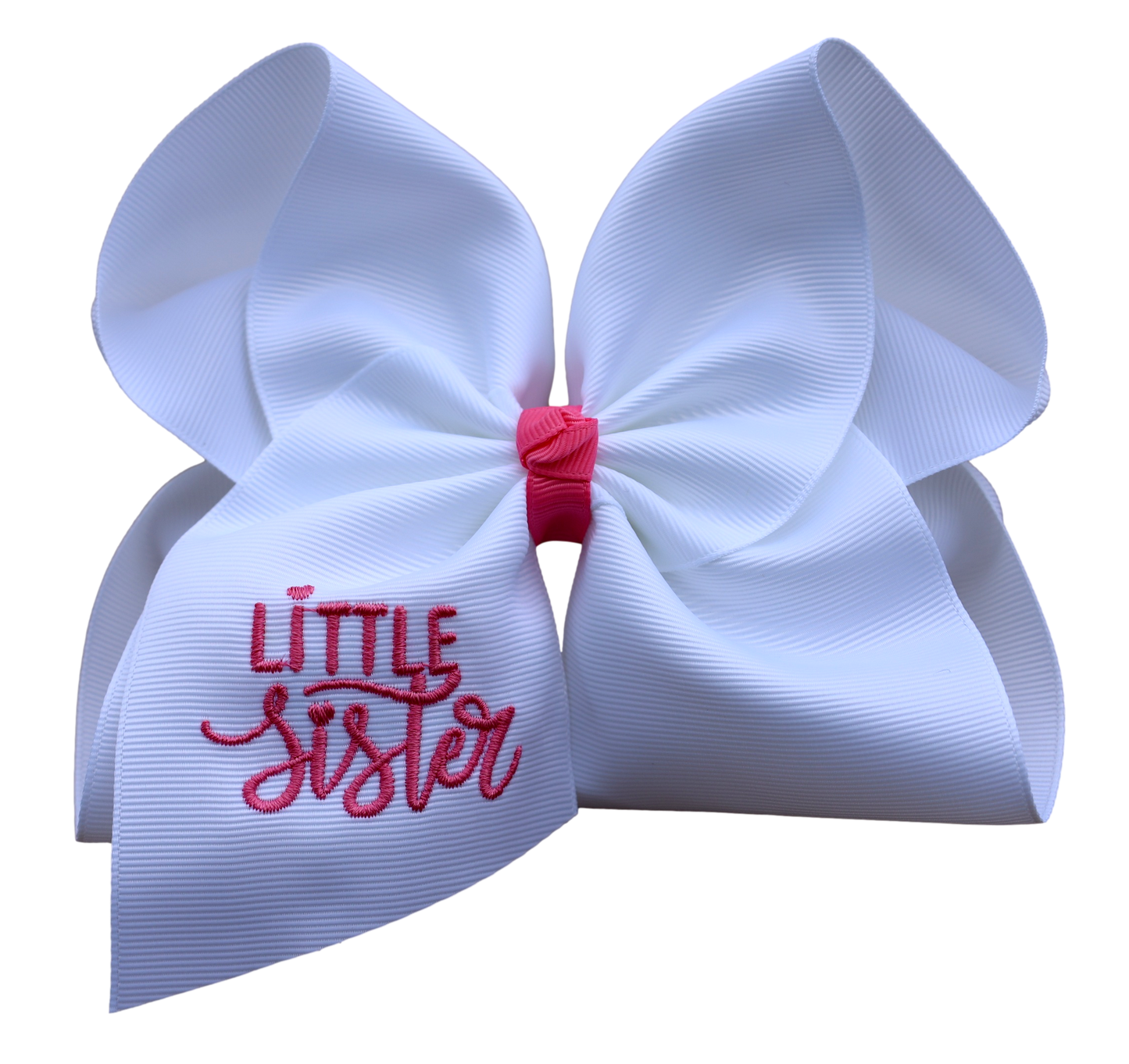 Little Sister Embroidered Bow