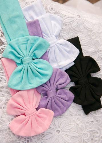 Solid Fabric Bow Headband