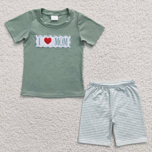 Boys I Love Mom Clothes Sets