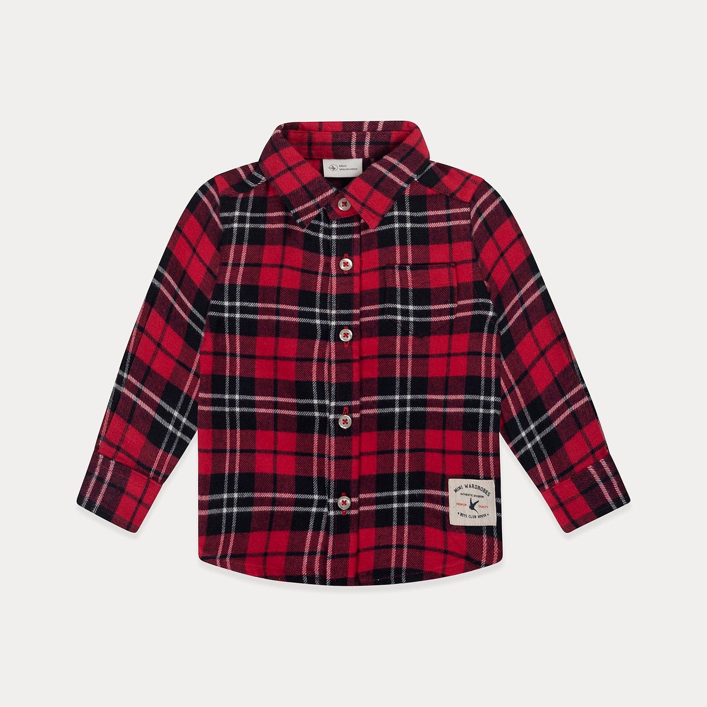 Baby Red Plaid Shirt, Baby Boy Dress Shirt, Baby Button Down Shirt