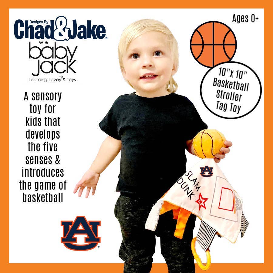 Auburn Tigers Stroller Tag Toy Learning Lovey