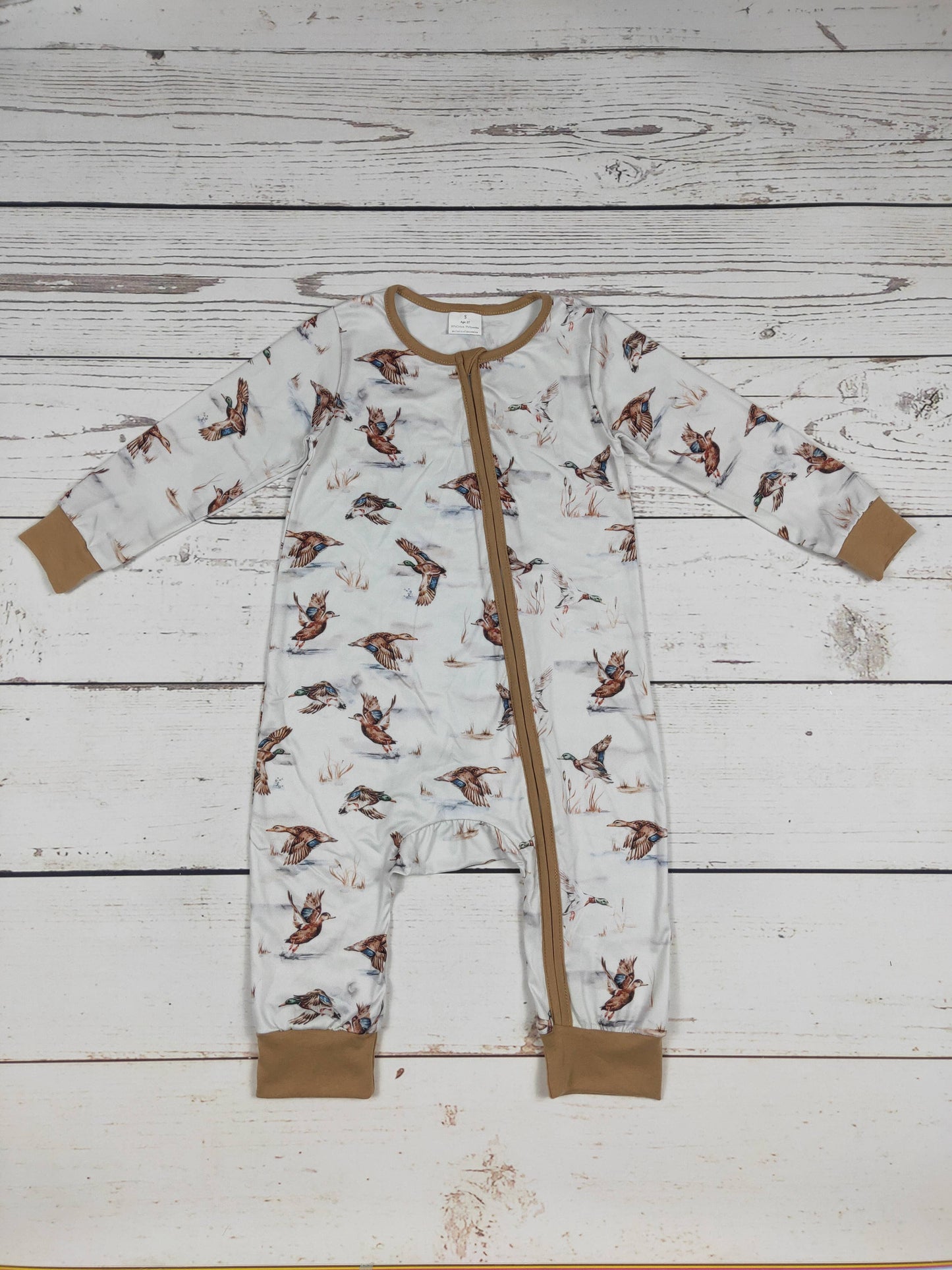 Boy Duck Zipper Romper