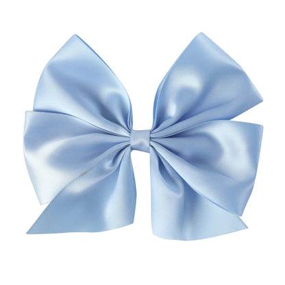 Tutu & Lulu Coastal Blue Satin Bow Hair Clip