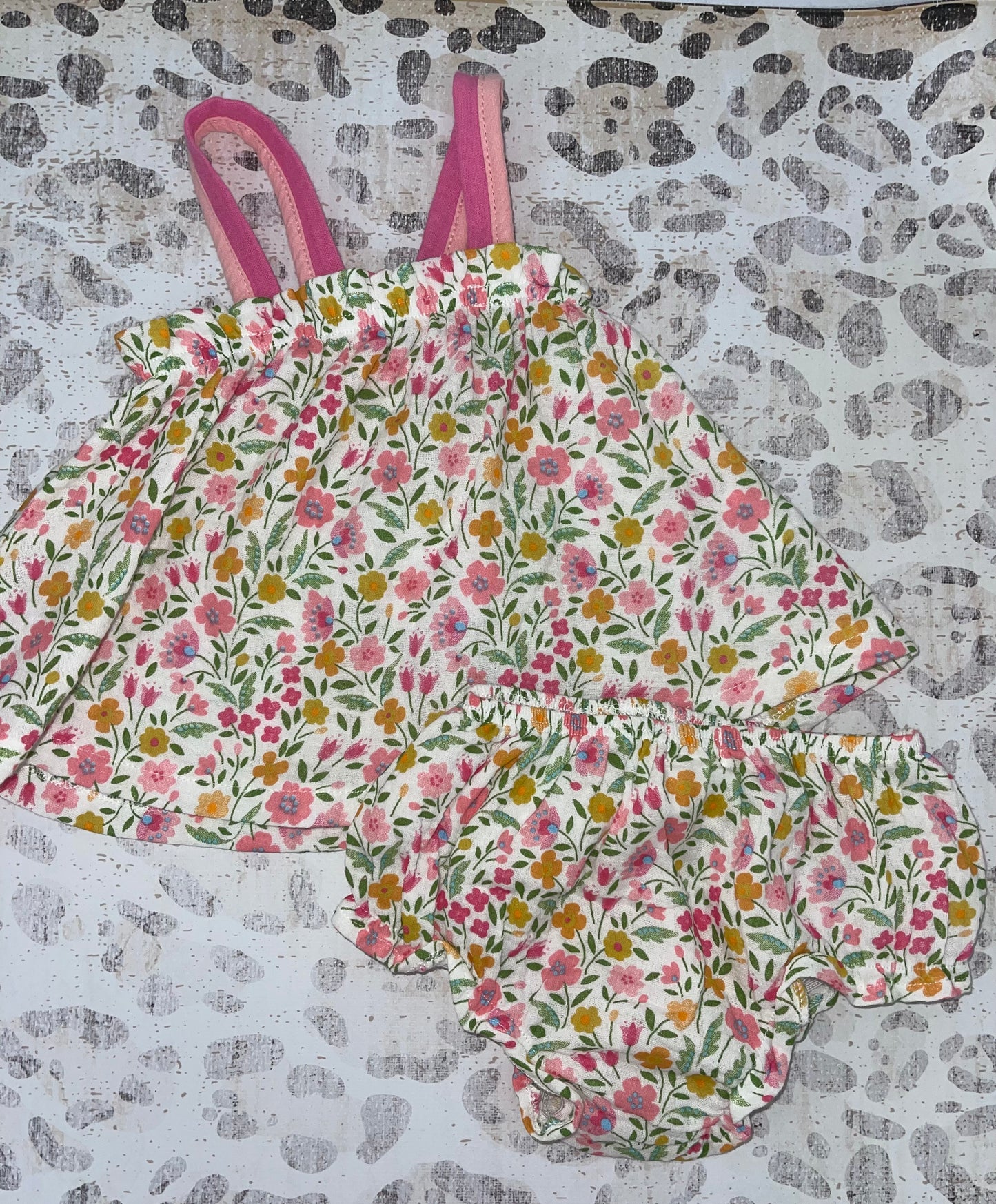 Mudpie Floral Pinafore Set