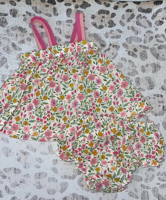 Mudpie Floral Pinafore Set