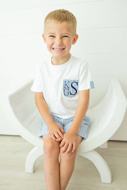 Boys Short Sleeve Pocket Tee