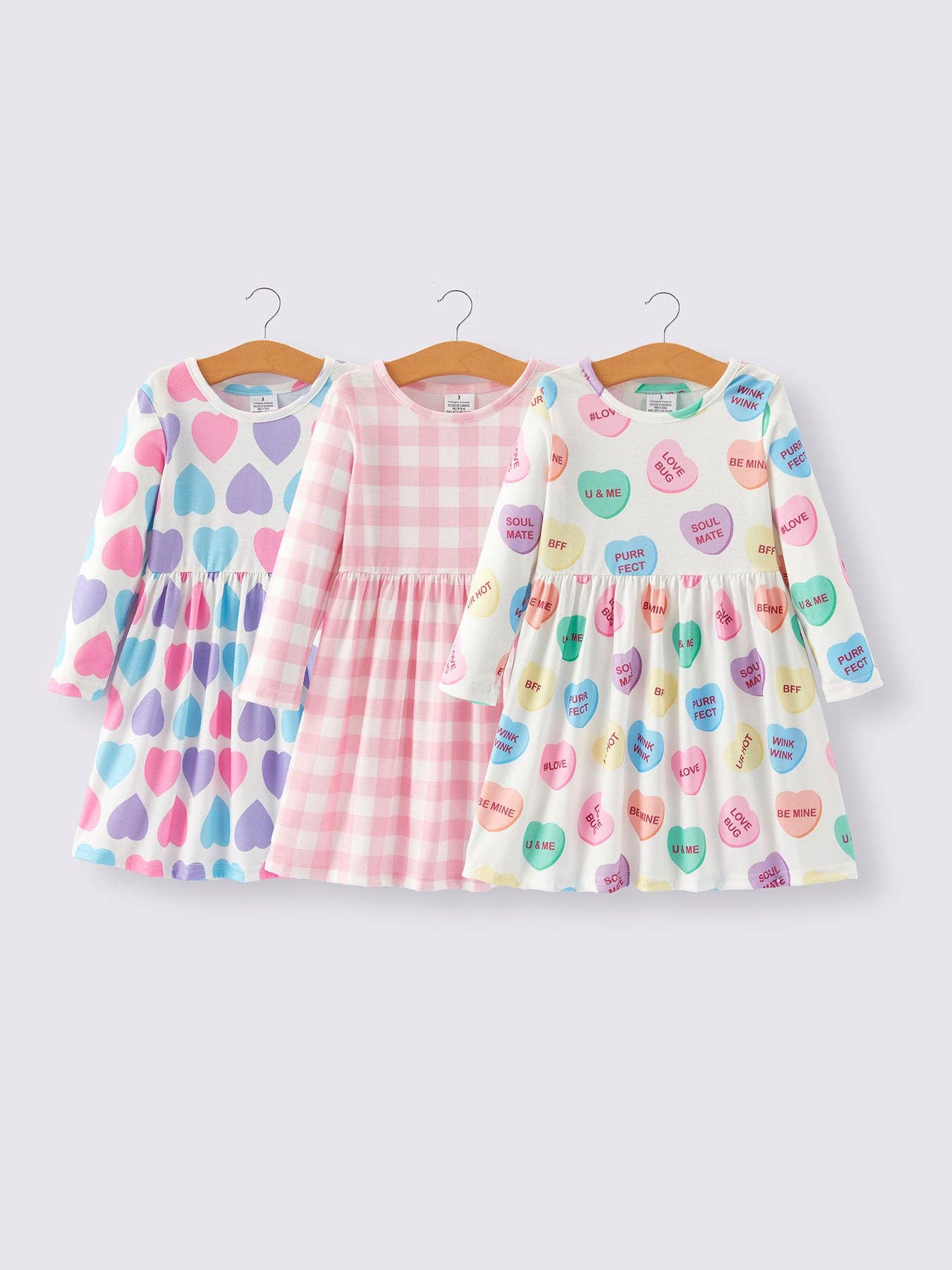 Girls  Valentine's Day Print Dress