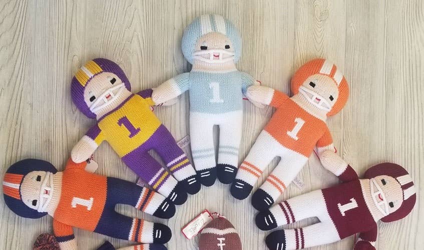 Football Player Knit Dolls - McGough Twins