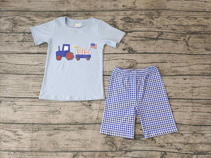 Baby Boys 4th Of July Dog Shorts Clothes Sets