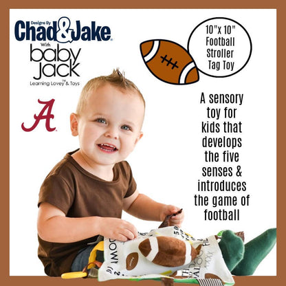 Alabama Crimson Tide Stroller Tag Toy Learning Lovey