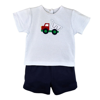 Knit Dump Truck Shirt & Short Set