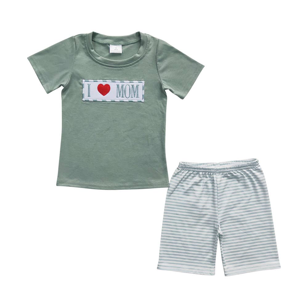 Boys I Love Mom Clothes Sets