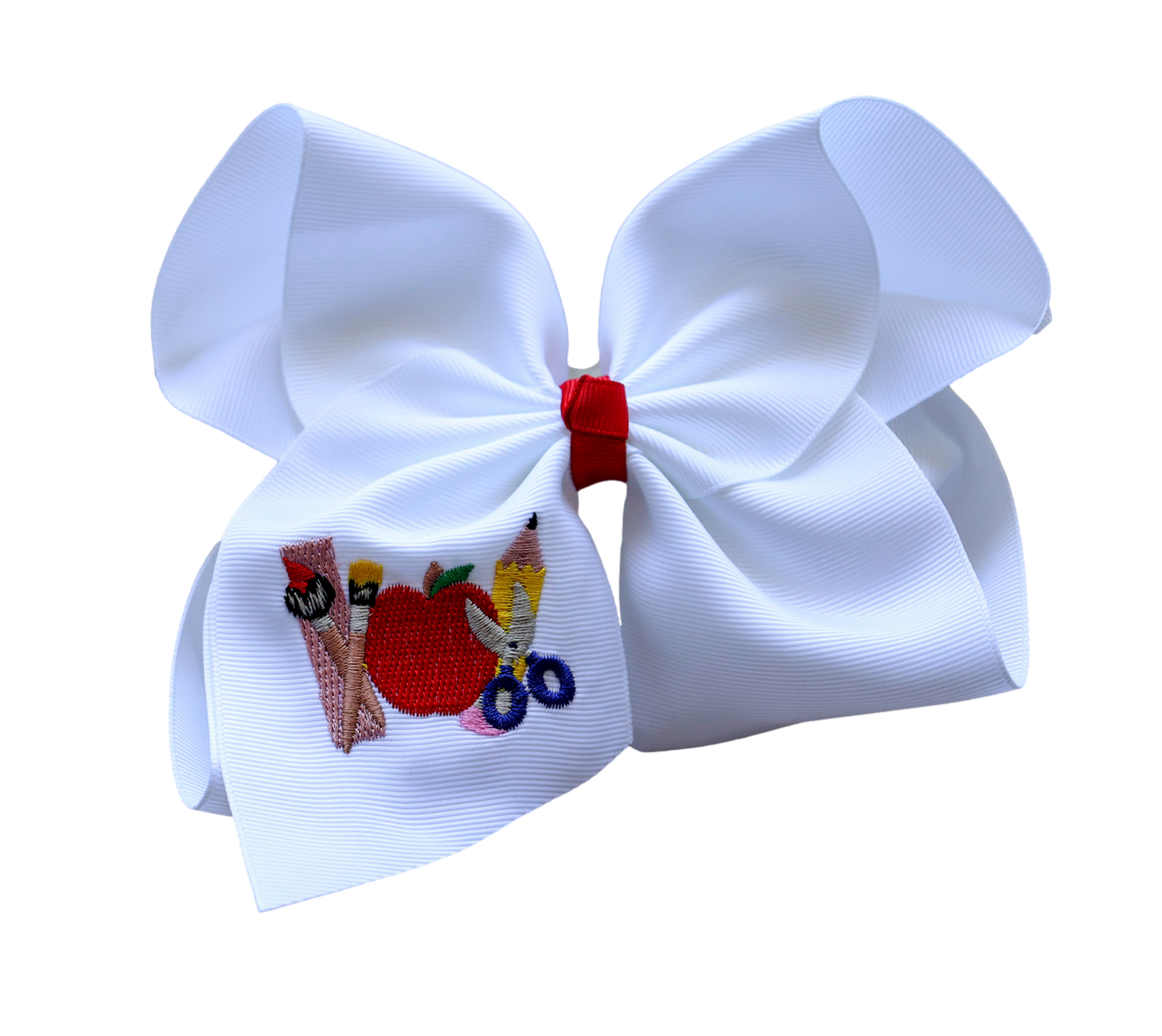 School Rules Embroidered Bow