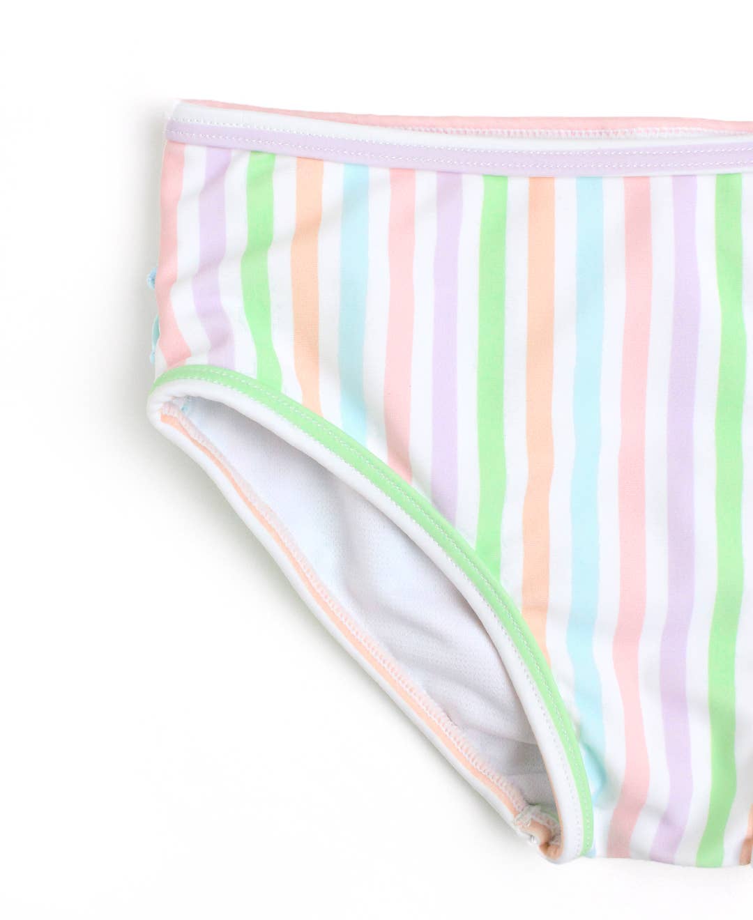 Pastel Rainbow Stripe Flounce Bikini