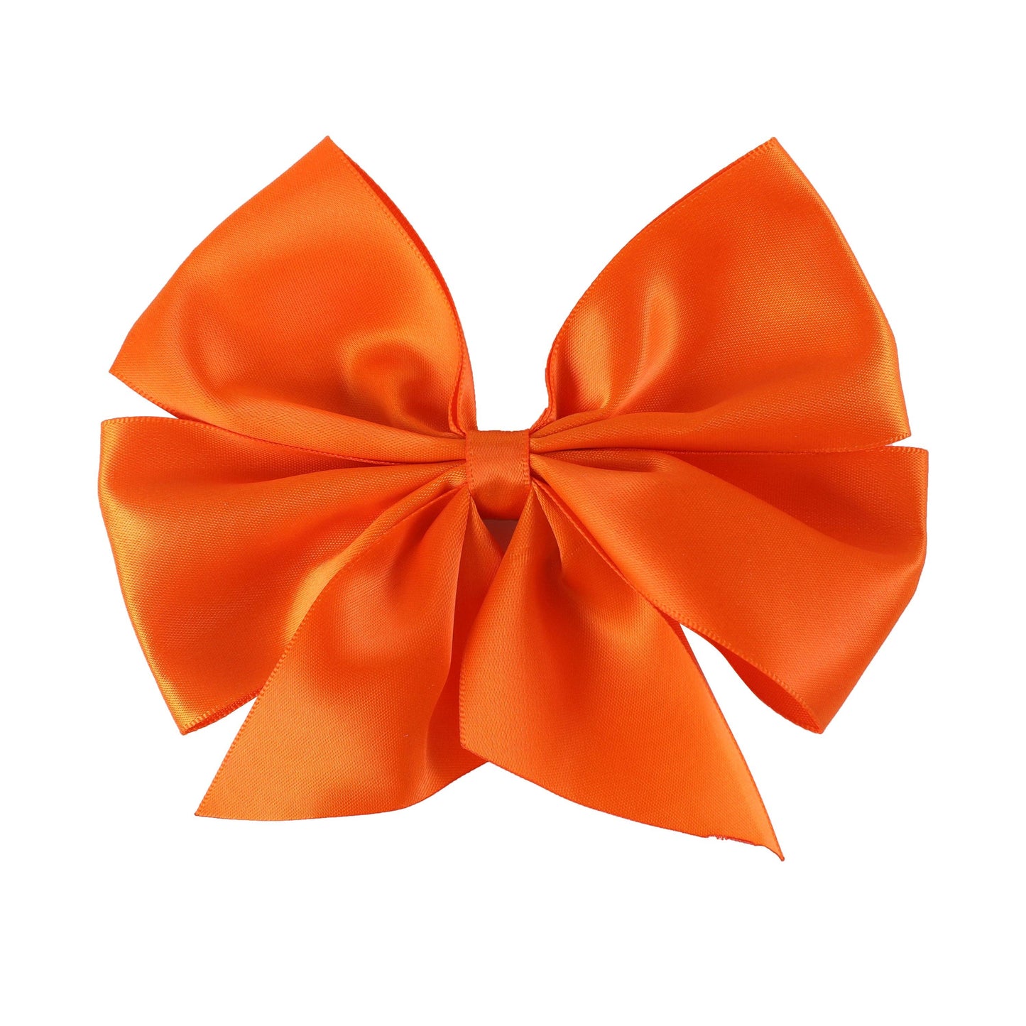 Tutu & Lulu Orange Satin Bow Hair Clip