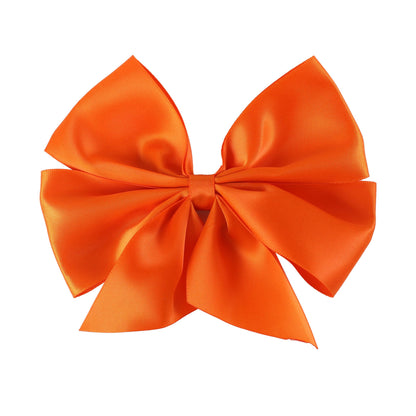 Tutu & Lulu Orange Satin Bow Hair Clip