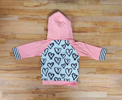 Heart Girl Hooded Pink Sweatshirt & Pants