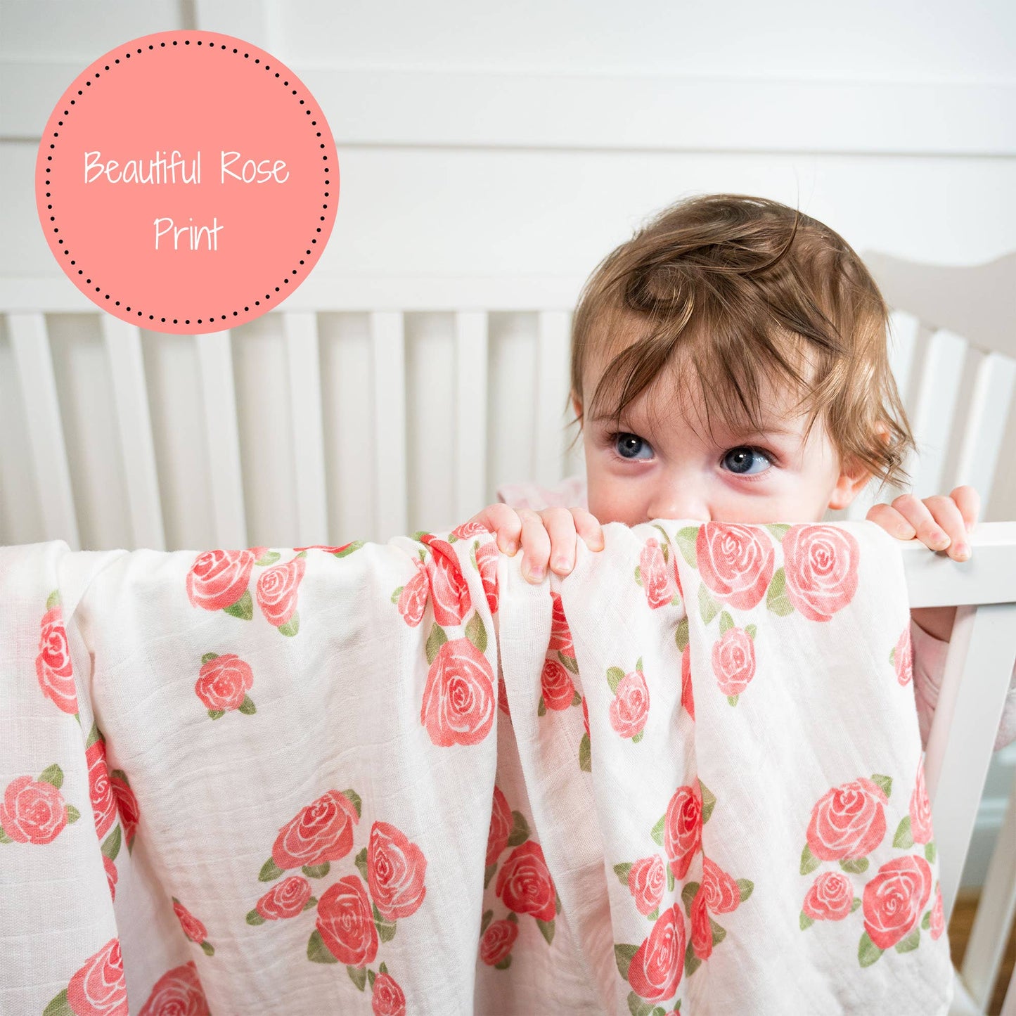 Blooming Elegance Baby Swaddle Blanket