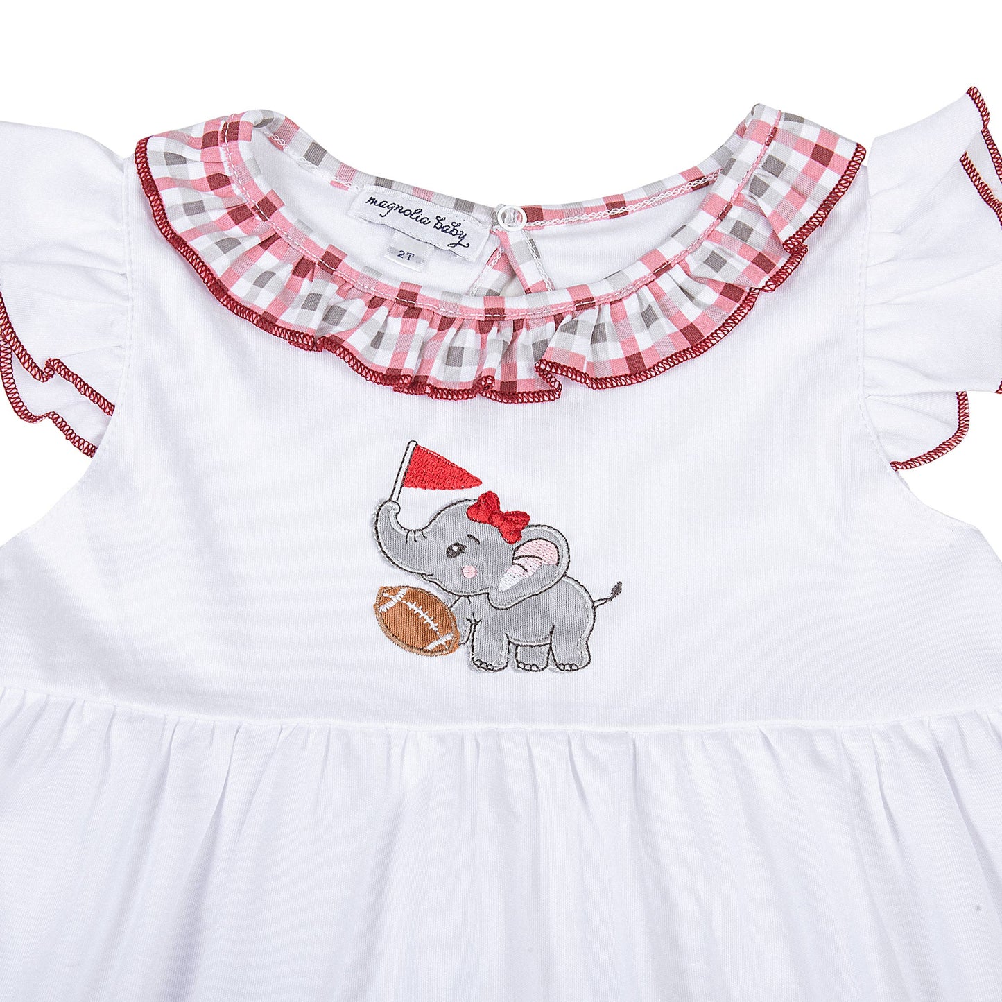 Crimson Tide Applique Crimson Flutters Toddler Dress