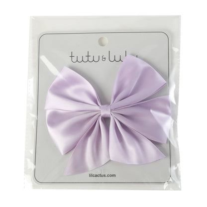 Tutu & Lulu Purple Satin Bow Hair Clip