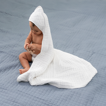 Baby Hooded 9 Layer Muslin Cotton Towel for Kids