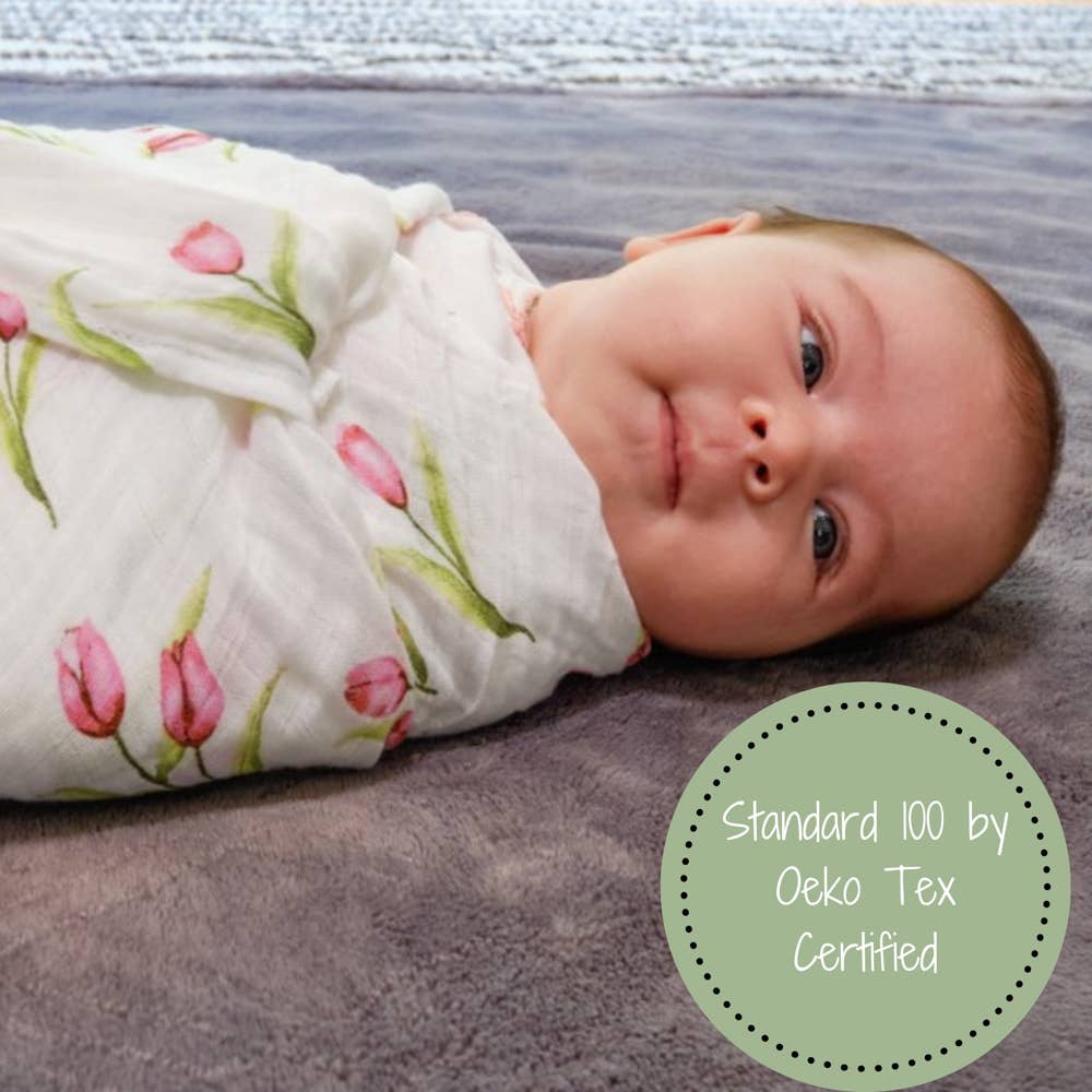 Tulip Garden Baby Swaddle Blanket