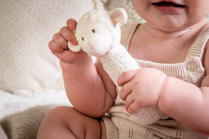 Bahbah the Lamb Baby Squeaker w/ Natural Rubber Teether Head