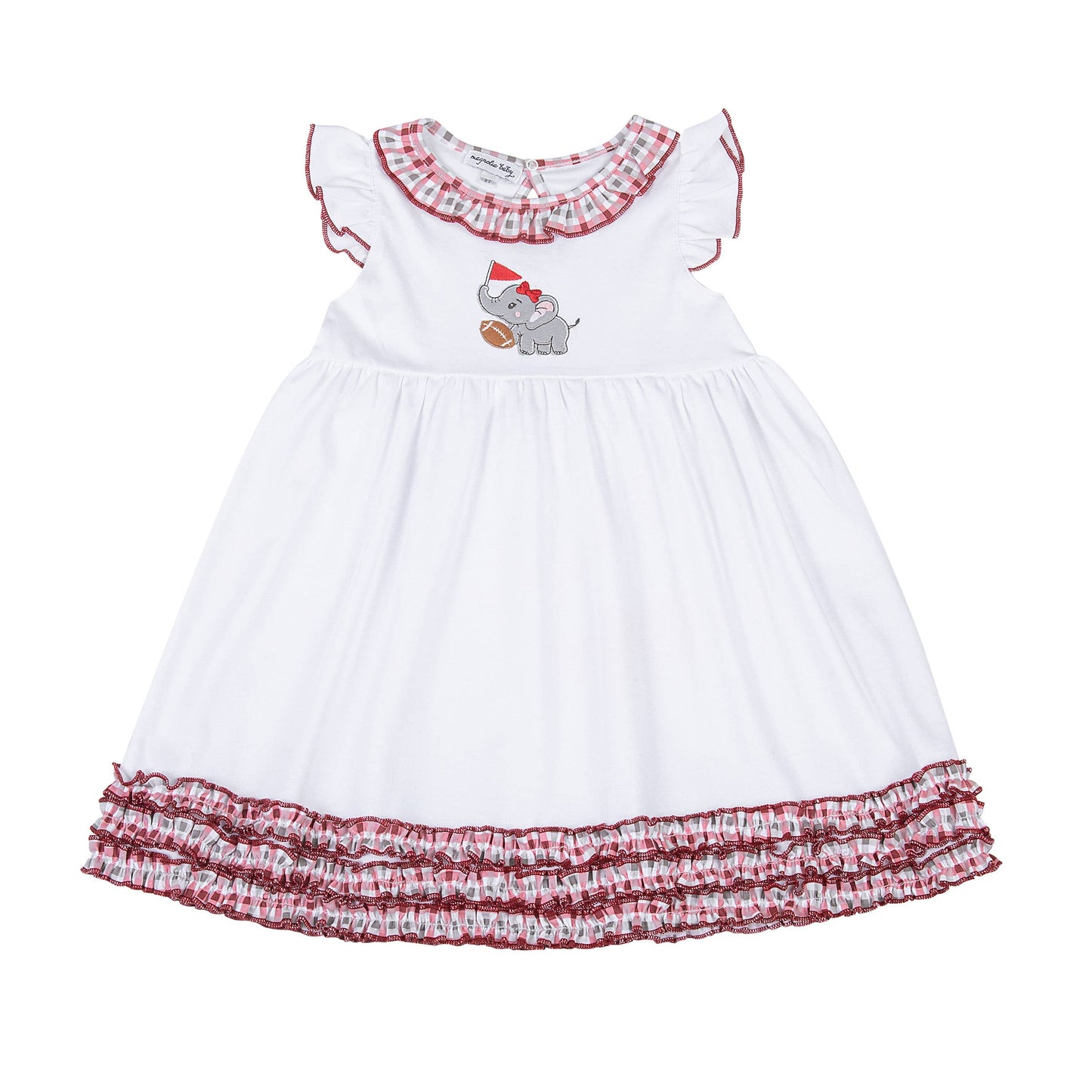 Crimson Tide Applique Crimson Flutters Toddler Dress