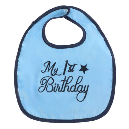 Blue 'My 1st Birthday' Bib