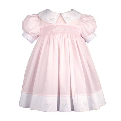 Split Collar Smocked Dress