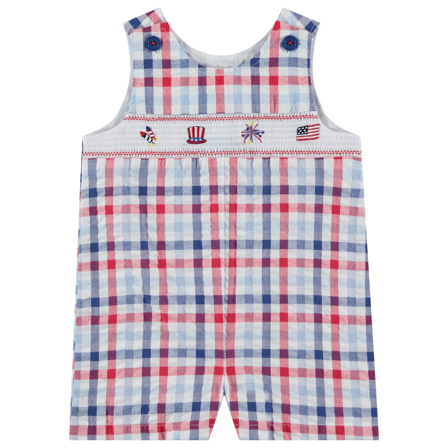 Good Lad Newborn/Infant Boys Seersucker Shortall