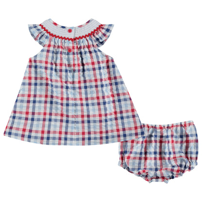 Good Lad Newborn/Infant Girls Seersucker Dress with Panty