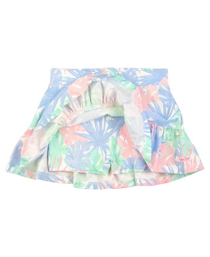 Ruffle Butts Pastel Palms Knit Ruffle Skort