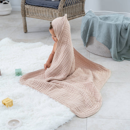 Baby Hooded 9 Layer Muslin Cotton Towel for Kids