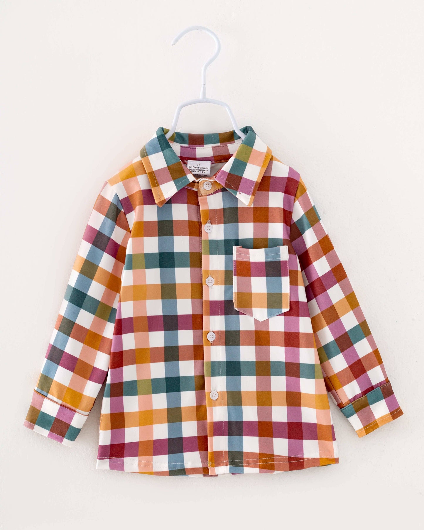 Brown Plaid Print Boy Top Boys Clothes