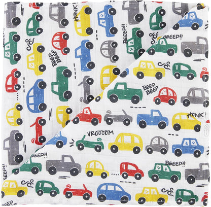 Mudpie Cars Muslin Swaddle Blanket