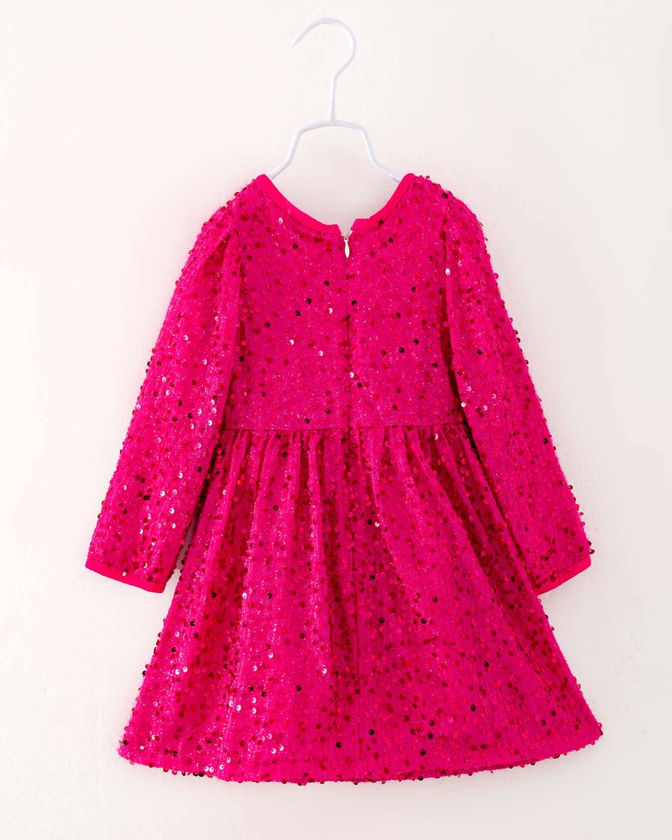 Pink Sequin Girl Dress