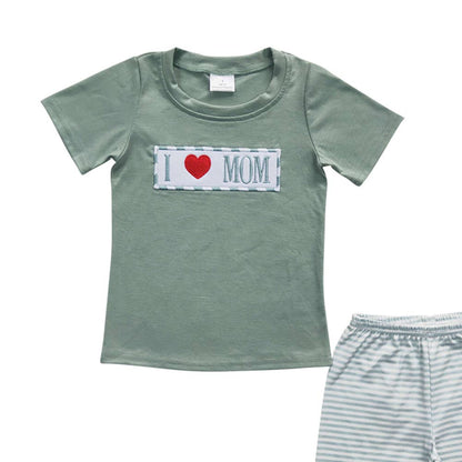 Boys I Love Mom Clothes Sets