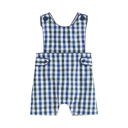 Blue and Green Criss Cross Shortalls