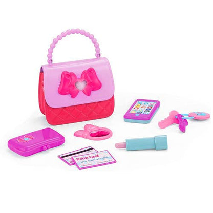 Playkidz Princess My First Purse Set - 8 Pieces Kids Play Purse and Accessories, Pretend Play Toy Set with Cool Girl Accessories, Includes Phone and Bag with Lights And Sound.