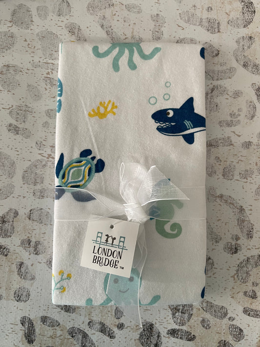 LB Sea Life Burp Cloth