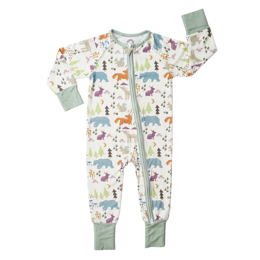 Emerson & Friends Forest Friends Woodland Bamboo Pajamas Convertible Romper