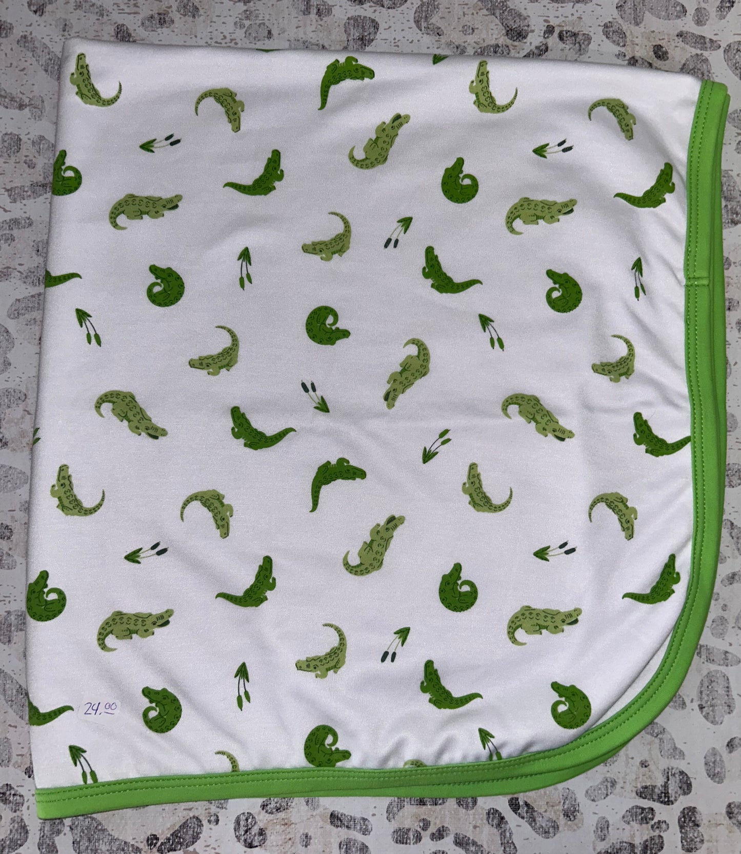 Shimoa Gator Print Cotton Swaddle Blanket